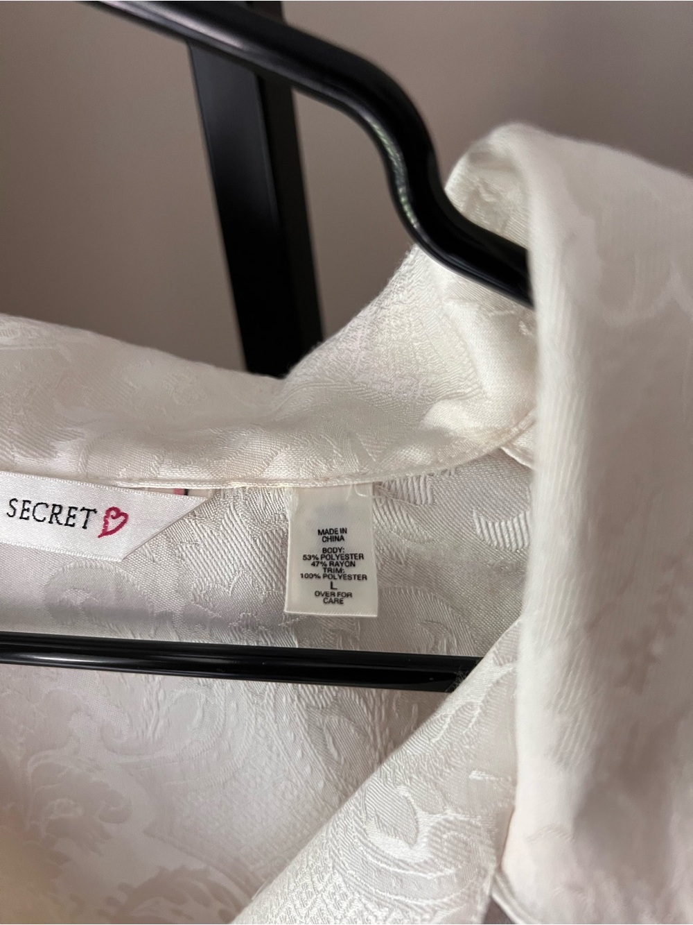 Victoria's Secret Ivory Satin Button-Front Shirt - Picture 5 of 8